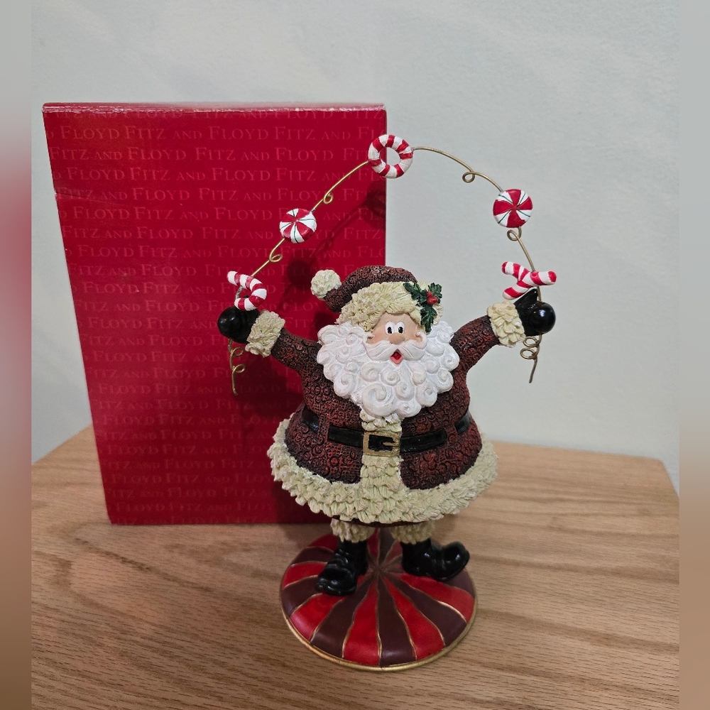 Fitz and Floyd - adventures of Santa Claus. Juggling santa figure